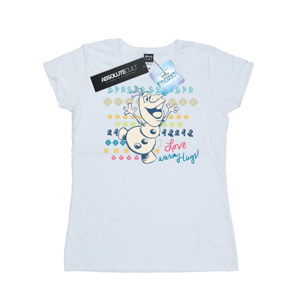 Disney Womens/Ladies Frozen I Love Warm Hugs Cotton T-Shirt