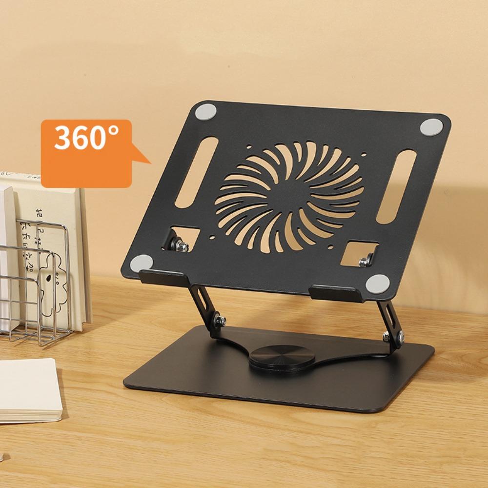 360 Rotating Base Tablet Cooling Fan Holder Adjustable Laptop Bracket  For Desk