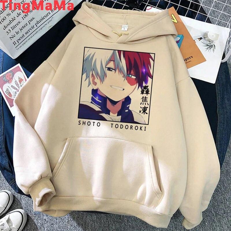 My Hero Academia Shoto Todoroki hoodies Unisex y2k aesthetic printed Korea 2021 Unisex pullover 2021 Unisex Hoodie
