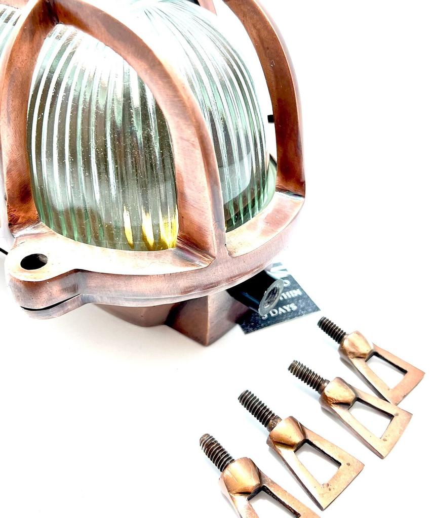 Industrial Bulkhead Light Wall Ceiling Retro Old Marine Antique Colour Aluminium Oval Shape Wall Light