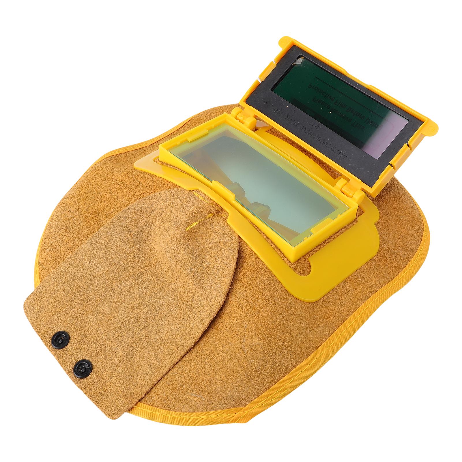 

Шкіряний шолом для зварювання млинцевий легкий регульований термостійкий міцний зварювальний шолом для дугового зварювання