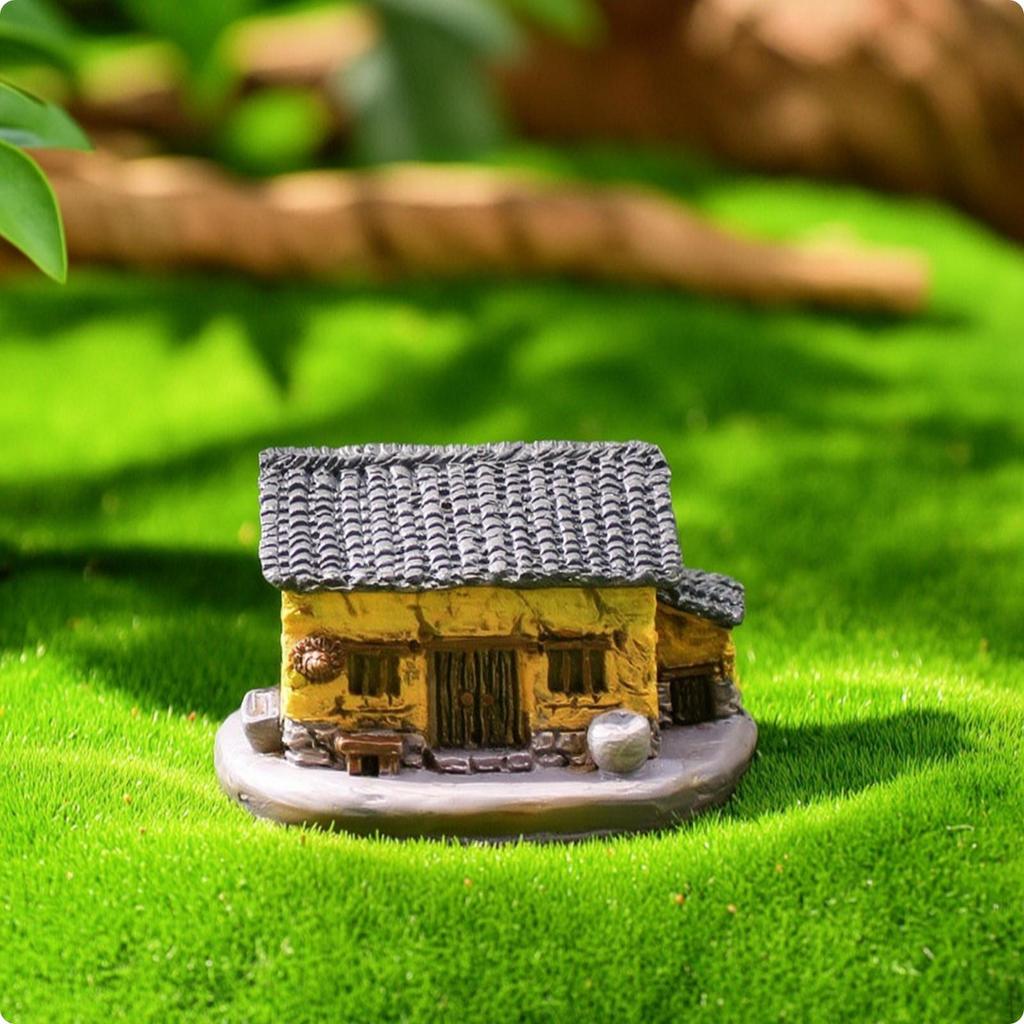 Miniature House Rustic Cottage Model Whimsical Mini Figurines for Collectors, Hobbyists, Fairy