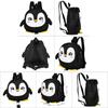 Søt tegneserie pingvin babysikkerhetssele ryggsekk småbarn anti-tapt veske skolesekk (Svart)