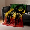 Smiling Man Rastafarian Style for all seasons blanket lunch break throw gift