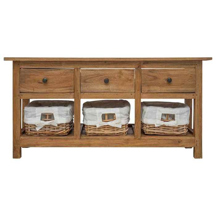 VidaXL Buffet Bois de récupération massif 100 x 30 x 50 cm