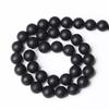 Matte Black Onyx Glass Stone Natural Round Beads 15"Strand Smooth Loose Spacer Beads 4/6/8/10/12mm for Jewelry Making DIY Bracelets Accessories
