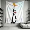 Sylvester the Cat Wall Tapestry Aesthetic Wall Hanging Printed Fabric Blanket Decorative Tapestries for Bedroom Living Room Home Decor