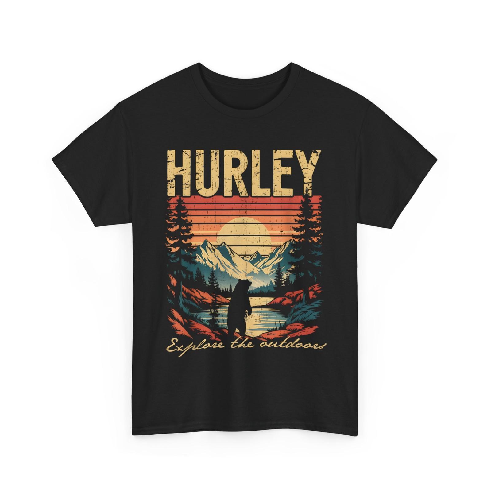 Hurley Explore the Outdoors Shirt, Bear Mountain Sunset Retro T-Shirt S