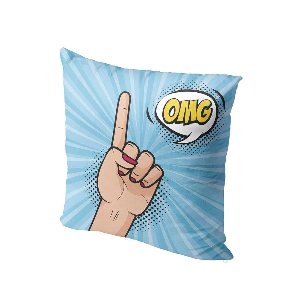 New English Alphabet Printing Fashion Pillowcase Fun Sofa Home Decoration Cushion Cover Living Room Bedroom Throw Pillow Case