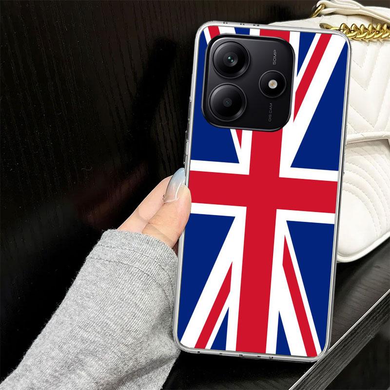 Union Jack England UK Flag Case for Xiaomi Redmi Note 14 13 12 11 Pro Plus Phone Cover 14S 12S 11S 11E 11T 10S 10 9S 9 Silicone