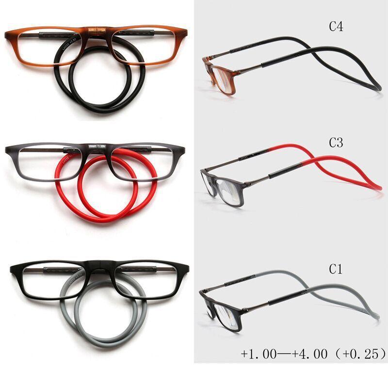 New Folding Neck Hanging Presbyopia Glasses Hd Resin Fashion Magic Magnet Presbyopia Glasses Presbyopic Eyeglasses