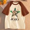 Jojo Bizarre Adventure Steel Ball Run Mädchen Anime Ästhetik Klassisch Trendiges T-Shirt Retro Grafik Digitale Popkultur Bunt