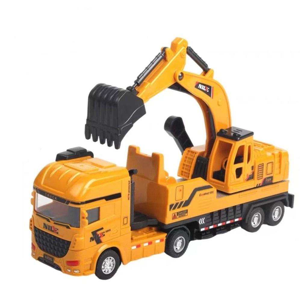 Truck Car Engineering Truck Model Simulation Mixer Truck Toys Excavator Model Toy  For Children