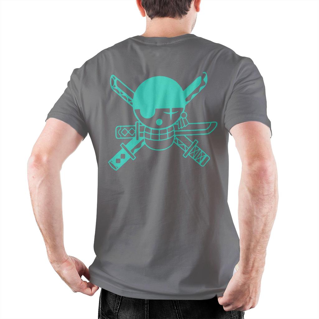 Mens TShirts Zoro Ones Pieces Creative Cotton Tee Shirt Short Sleeve  T Shirts O Neck Clothing Plus Size