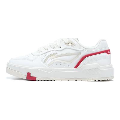 Leichte Trendige Verschleißfeste Atmungsaktive Low-Top Skateschuhe Damen Sneaker Weiß Rot AGCT010-1