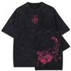 Kira Yoshikage Killer Queen Grafik T-Shirt JoJo's Bizarre Adventure Anime Baumwolle Herren Retro Lässig Übergroß Kurzarm Streetwear T-Shirts Oberteile