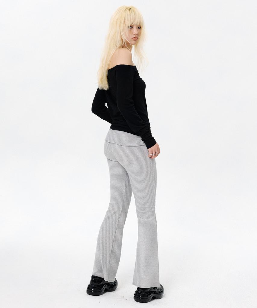 Leoninghai Folding Waist Easy Pants [Gray]