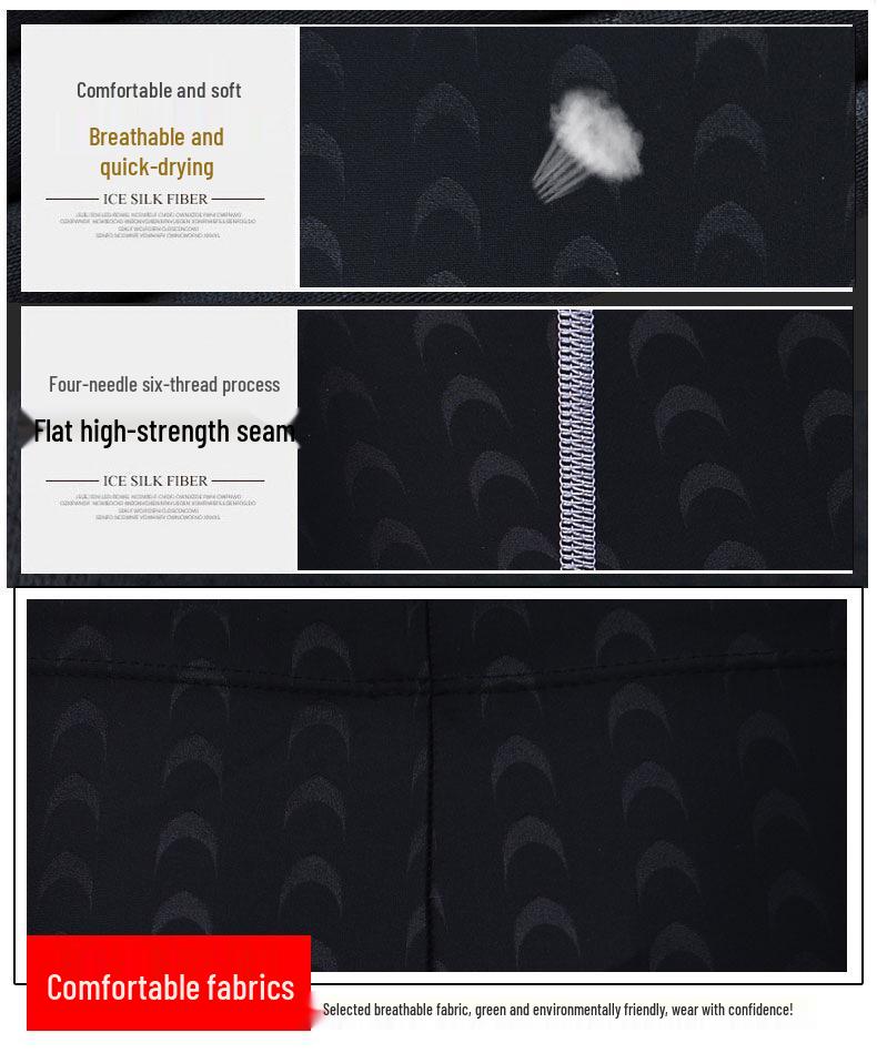 Banfe Water-Repellent Sharkskin Men's Competition Square-Leg Swim Trunks