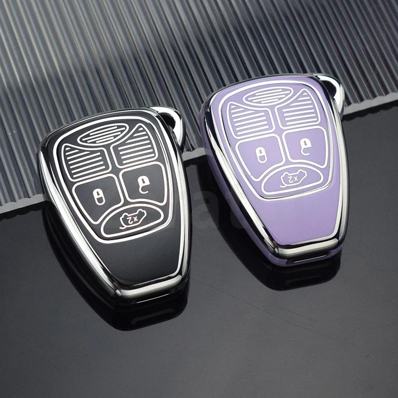 Car Key Case Cover For Jeep Compass Renegade Wrangler Patriot Liberty Grand Cherokee Chrysler 300 Pt Dodge Jcuv Caliber Nitro