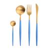 4-teiliges Küchenbesteck-Set mit Messer, Löffel, Gabel, korrosionsbeständiger 304-Edelstahl, Kochutensilien-Set, Geschirr