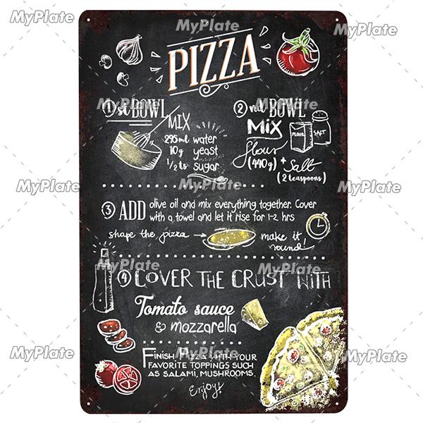 Kitchen Vintage Tin Sign Metal Sign Decorative Plaque Wall Decor Man Cave Club Decoration