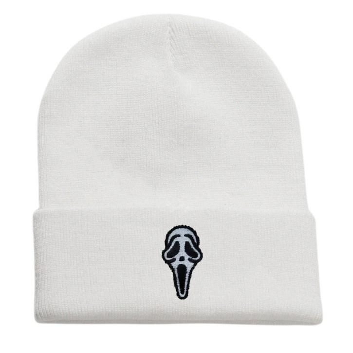 Knitted Hat For Men Women Warm Windproof Acrylic Embroidered Beanie For Winter Outdoor Activities