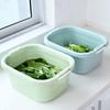 Double Layered Vegetable Washing Basin Plastic Drainage Basket Household Kitchen Washing Fruit Drainage Basin