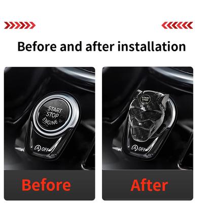 Car Engine One Button Start Stop Cover Sticke Car Start Button Decoration Car Trim Accessories Toy