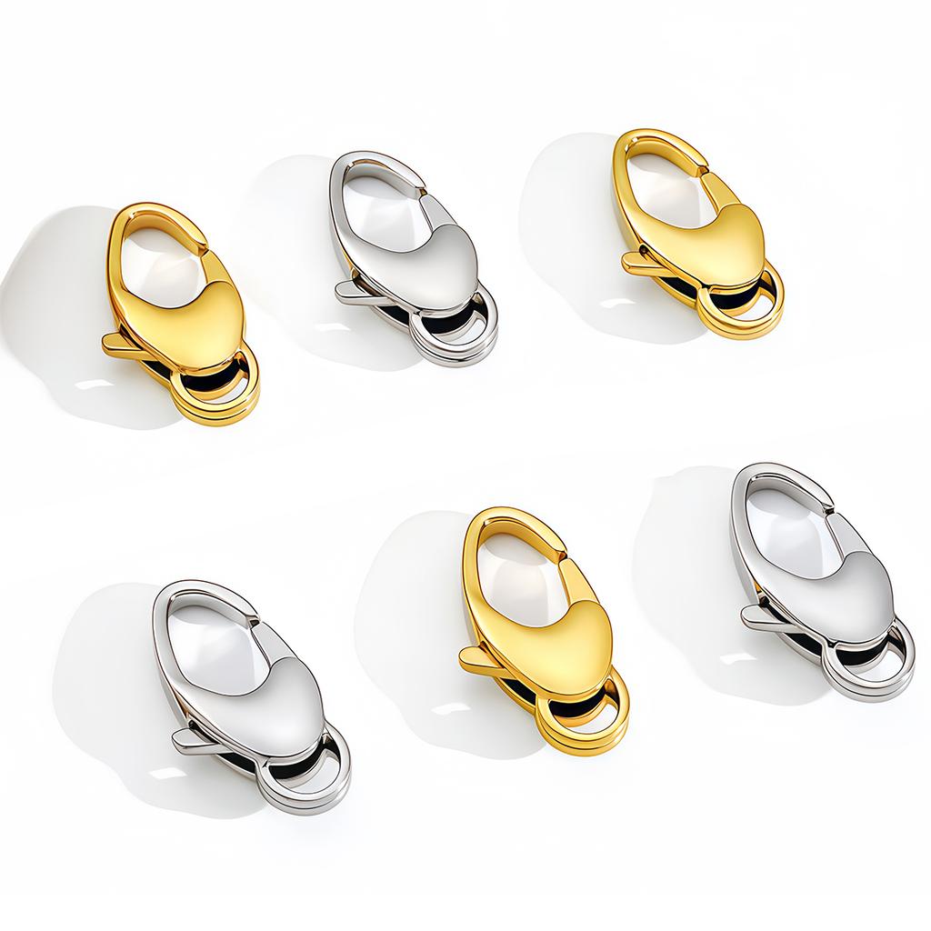 1-3PCS Stainless Steel Lobster Clasps Connectors Hook 10-20mm for Necklaces Bracelets DIY Jewelry Making Findings Accessories