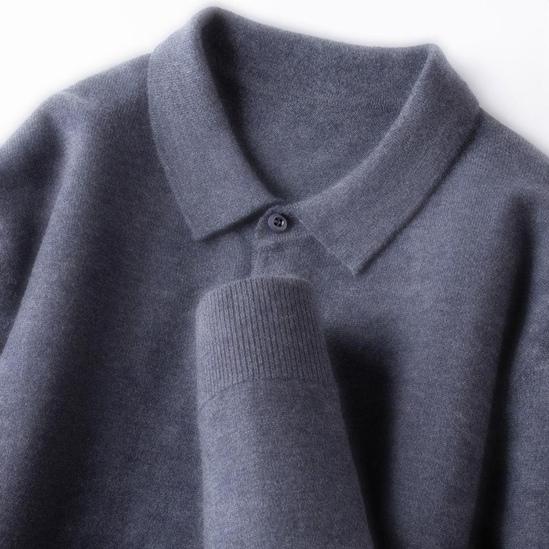 Herren 100% dicke Wolle - Stehkragen Slim Fit Winter Dick Warm, Geeignet für Geschäftsreisen, Büro und Freizeit