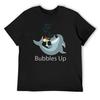 Bubbles Up Margarita Shark T-Shirt Valentines Clothes Cotton Man T-shirts Basketball Graphic Tees T-shirt Men