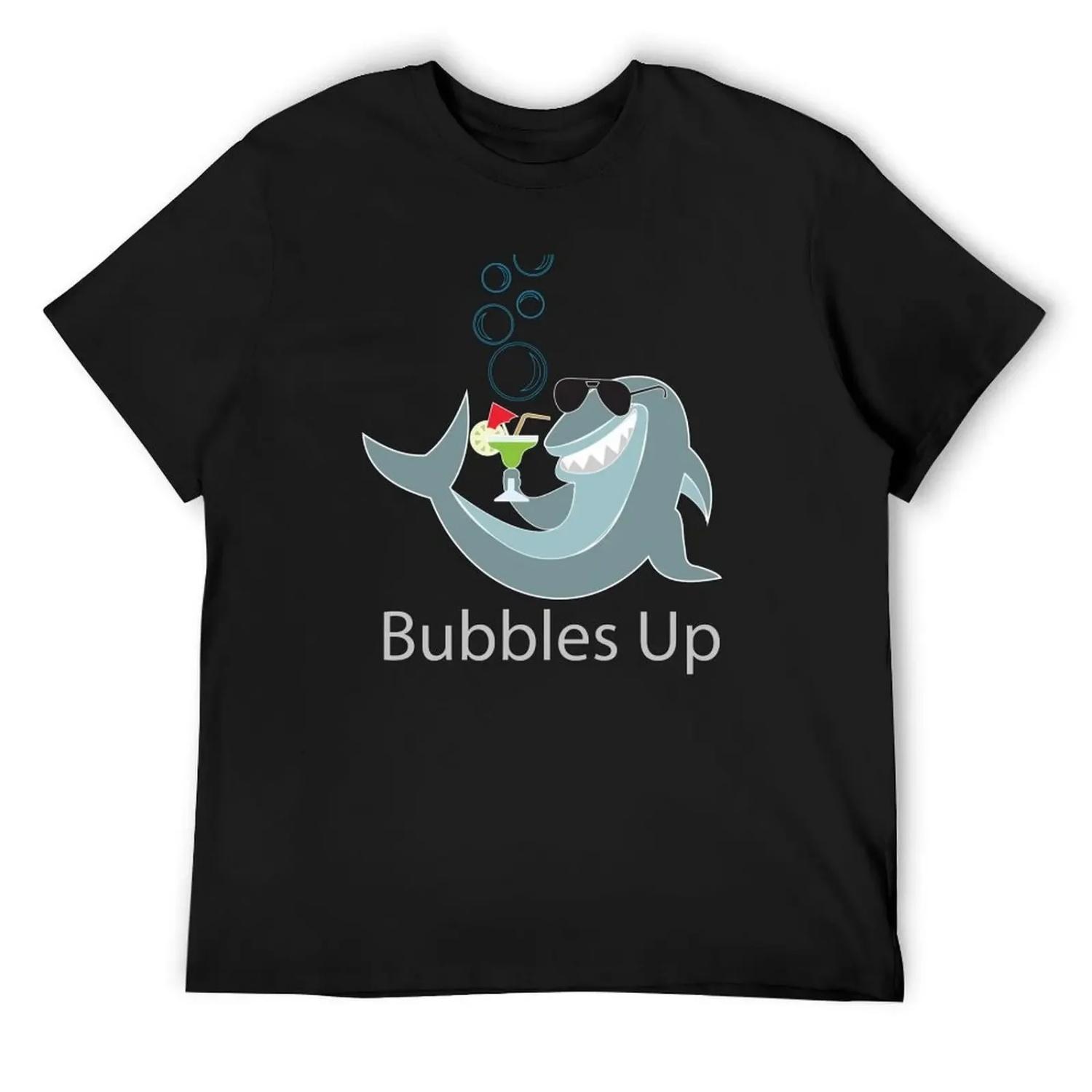 

Bubbles Up Margarita Shark T-Shirt valentines clothes cotton man t-shirts basketball graphic tees T-shirt men XXXXXL чорний