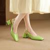 Square Toe Design Patent Leather Women Shoes Chunky Heels Summer Women's Pumps Slingbacks Candy Colors Sandals for Women WSH5310
