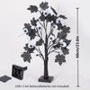 Halloween Eyeball Tree LED Light with Black Leaves Tabletop Ornament for Indoor Halloween Party Home Haunted House Spooky Festival Decor