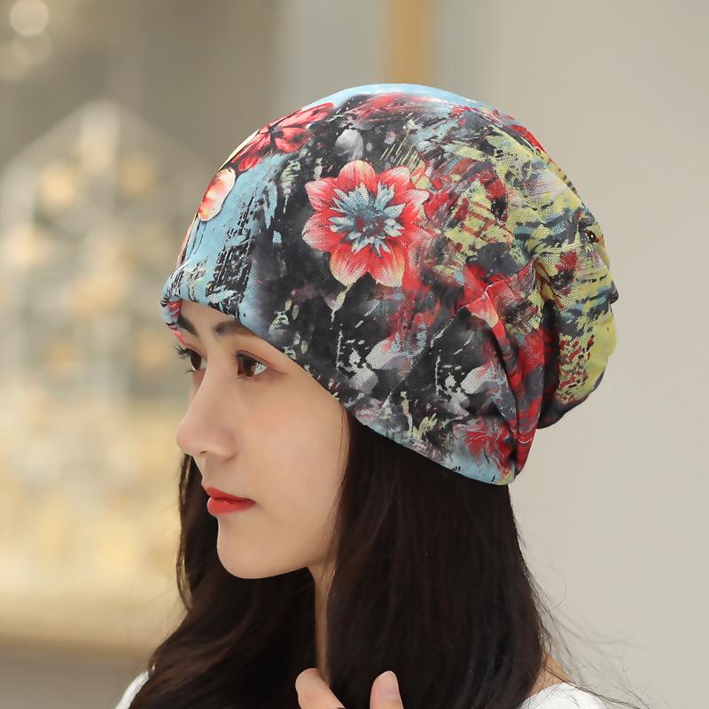 Spring And Summer Package Set Turban Cap Fashion Printing Bald Head Chemotherapy Cap Thin Section Pregnant Woman Monthly Hat Women's Hat
