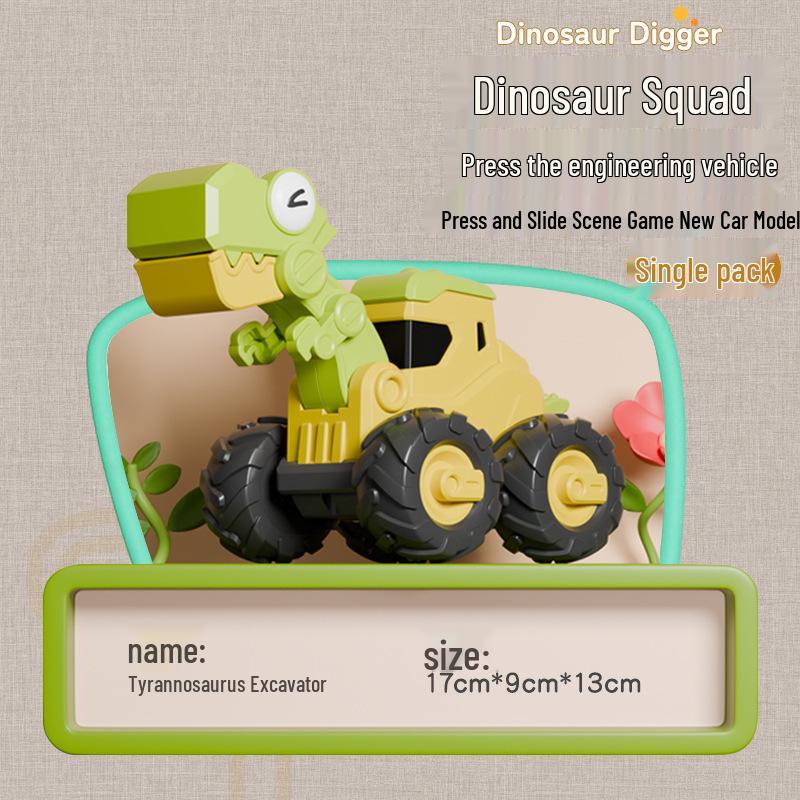 Children s Dinosaur Press-Down Excavator Toy