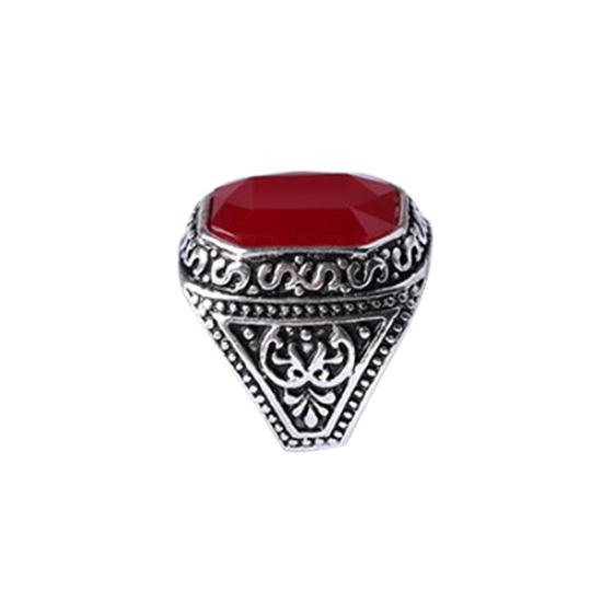 Men's Women's Lover Vintage Carved Geometric Resin Alloy Party Jewelry Ring