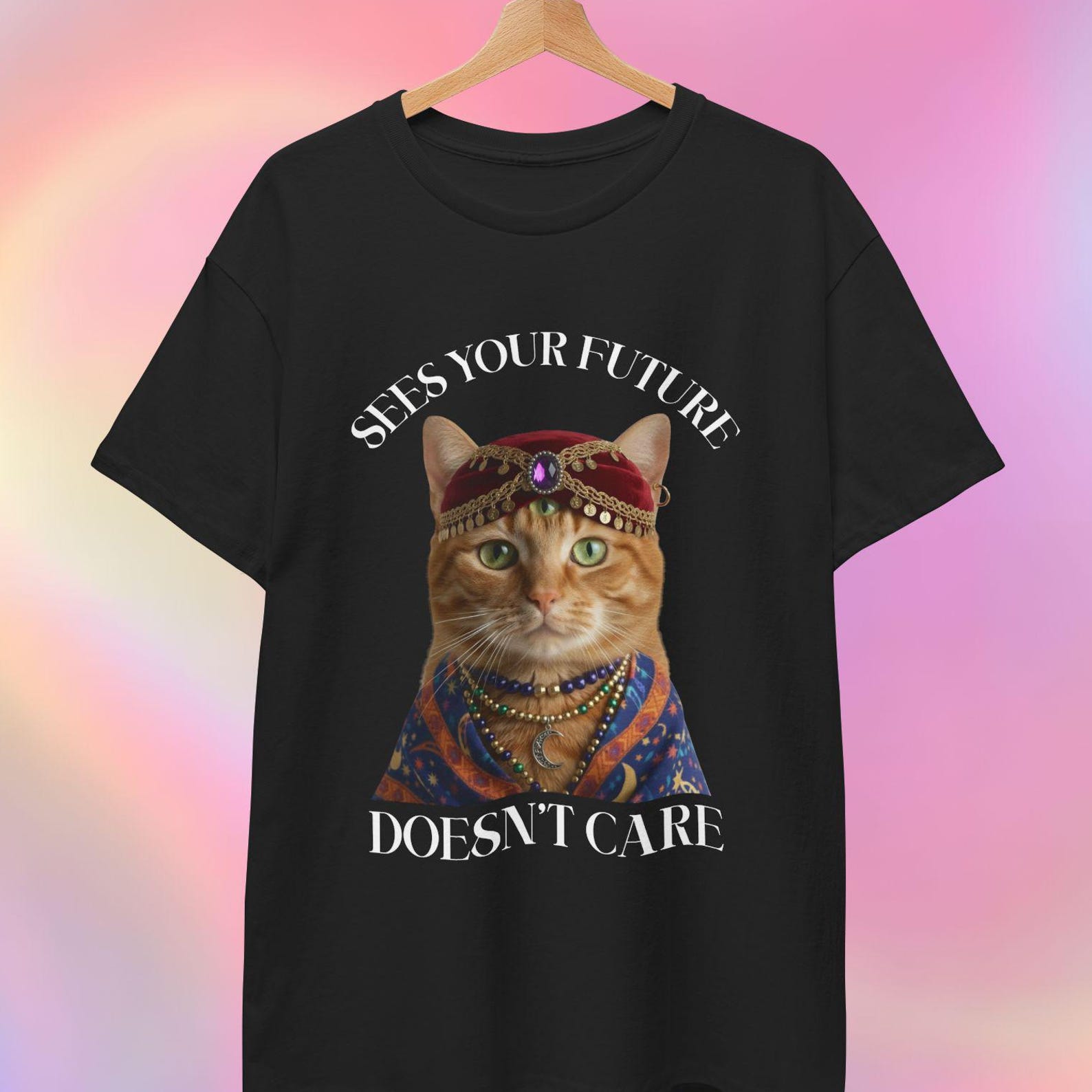Cat Meme Shirt, Fortune Teller Cat S