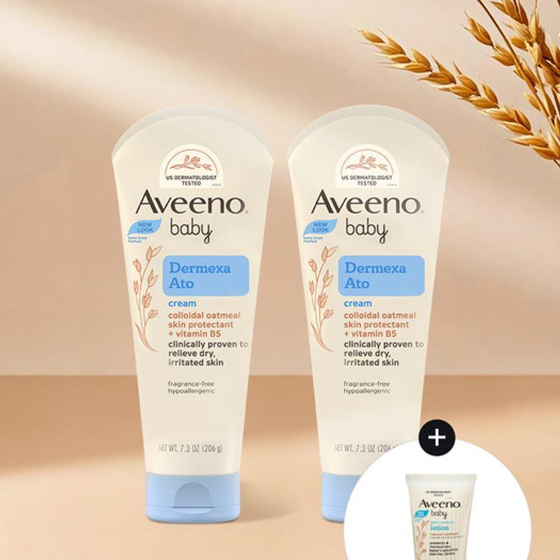 Aveeno (Daily Lotion 30g) Aveeno Baby Dermaxa Ato Cream 206g x2 (Lotion 30g) AB Dermexa Ato Cream 206g x2