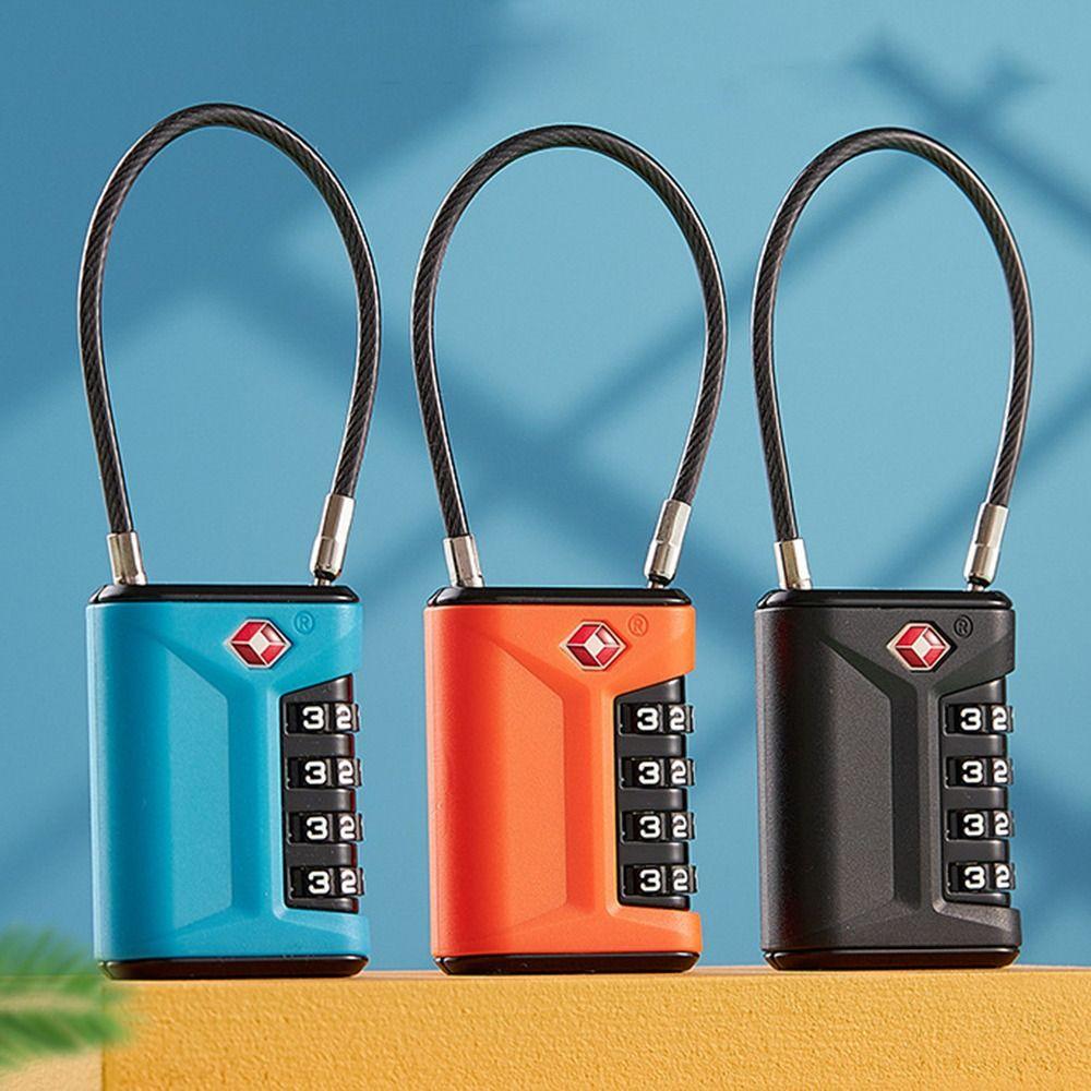 TSA 4 Digit Combination Lock Padlock Cabinet Padlock Portable Luggage Coded Lock for Travel