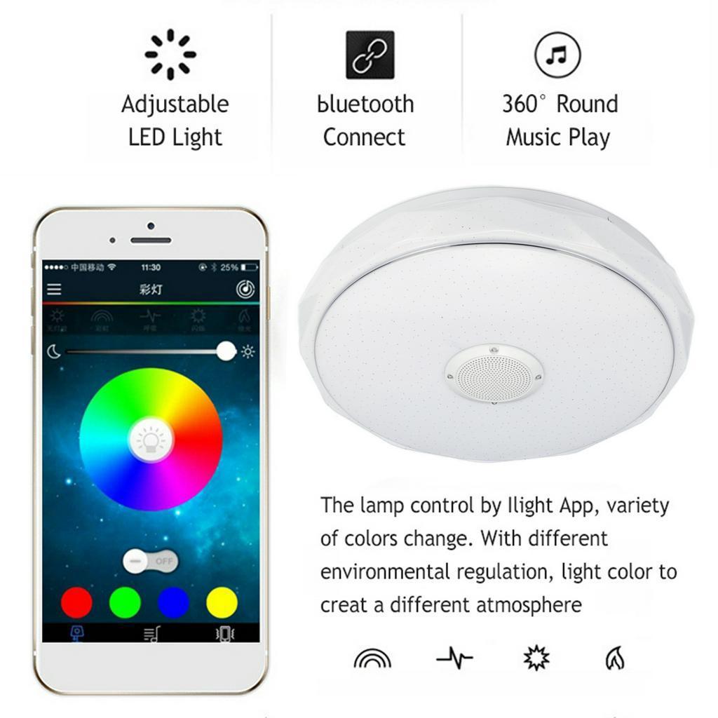 72W/36W RGB LED Ceiling Lights Home Lighting With APP Bluetooth Control Music Light Bedroom Lamps Smart Ceiling Lamp+Remote Control Modern