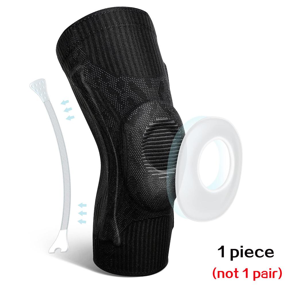 Bracetop 1Pcs Knee Brace Compression Knee Sleeve Gel Pad Support & Side Stabilizers For Patella Tendon Stabilizing,Meniscus Tear