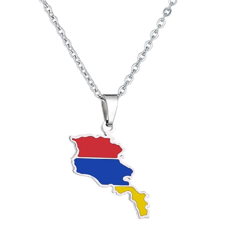 Armenia Flag Necklace Exquisite Craftsmanship Armenia Map Pendant Necklaces 1