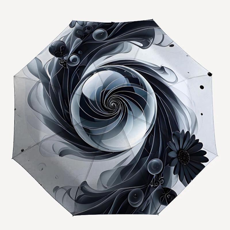 1pc Spiral Swirl Umbrella Portable Folding Umbrella Durable Iron Frame, Suitable for All Seasons Home Travel Outdoor yy260319036
