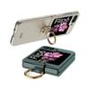 Applicable to Samsung Z Flip6 mobile phone case ultra-thin electroplated ring bracket Z FLIP5 folding screen anti-drop protective case
