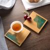 Podložka z epoxidové pryskyřice Krajina Průhledný držák bambusové izolace Coaster Cup Mat