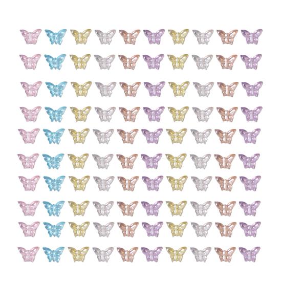 Yousheng 50Pcs Nail Ornaments Creative Shape Non-Fading Vivid Color Shiny Visual Effect 3D Love Heart Bear Style Nail Art Jewelry Charms