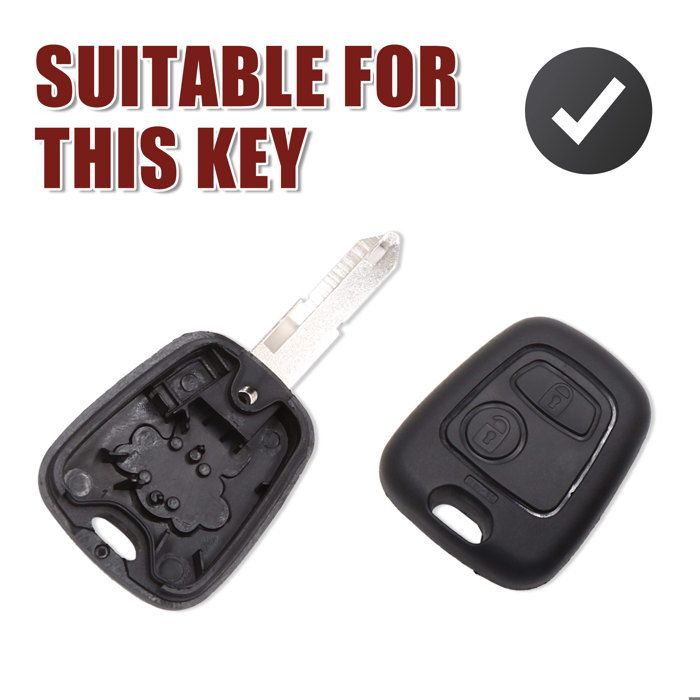 Coque de clé SOURCING MAP Coque de clé pour Peugeot 106 206 306 307 405 Plip Télécommande 2 Boutons avec Lame Boîte Rechange