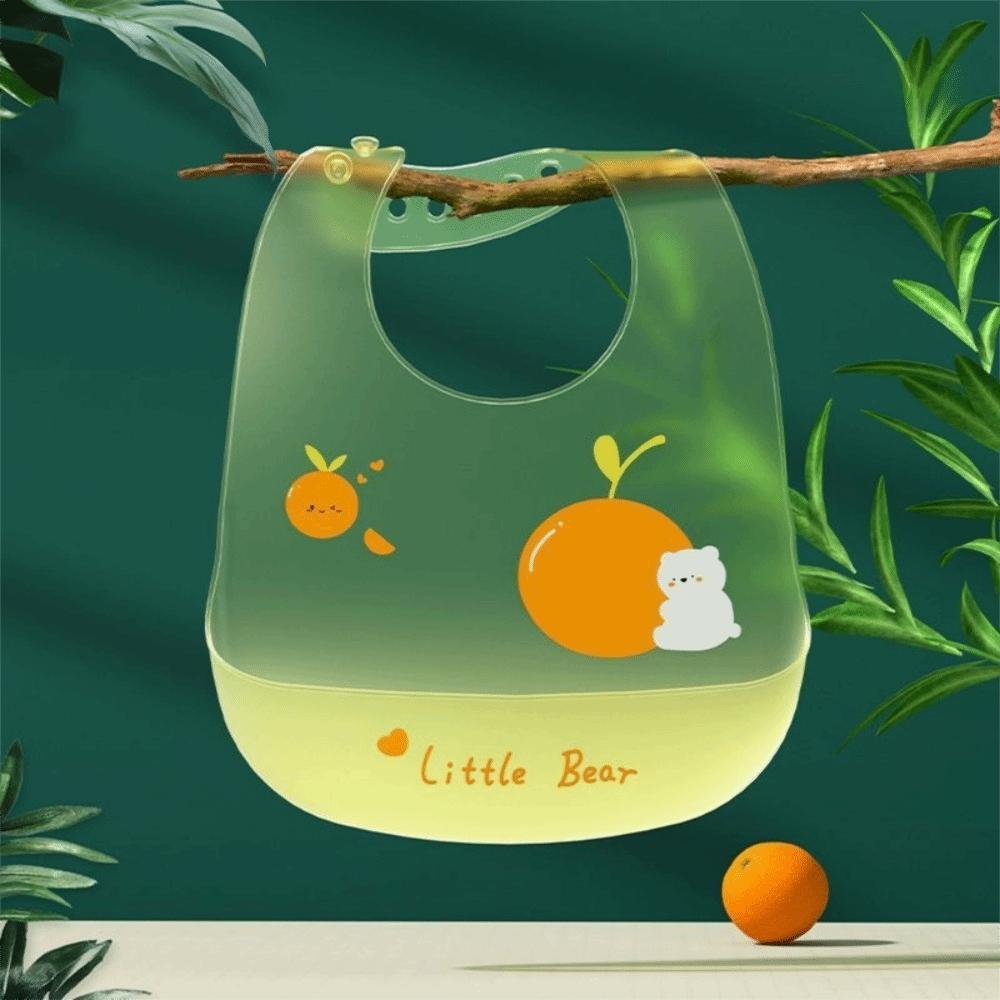 Soft Silicone Baby Bibs Waterproof Baby Feeding Stuff Portable Kids Feeding Bib