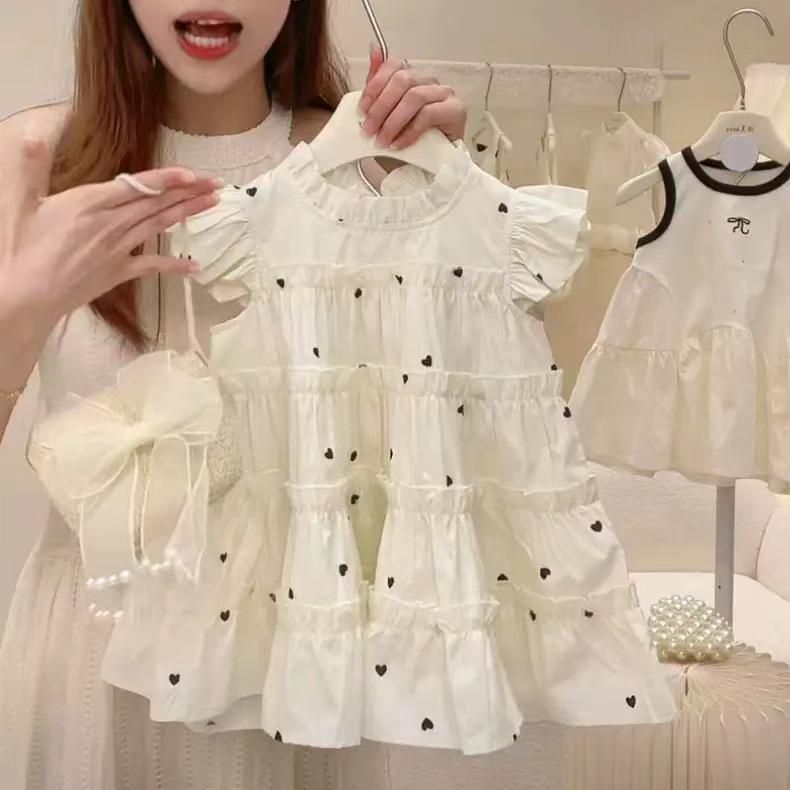 2025 Summer Girls' First Birthday Cotton Dress: Stylish Vest Skirt